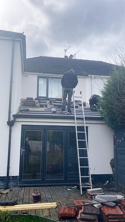 New roof over extension