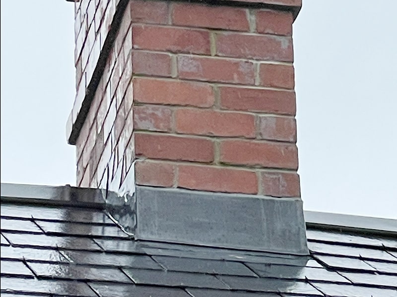 Lead flashing on Chimney